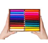 Phoenix Candle Company - Set di candele in cera d'api - 20 pezzi - arrotolate a mano - colori assortiti