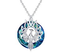 Phoenix Collana in argento sterling 925 con ciondolo a forma di animale fenice per donne (bella confezione), Argento sterling