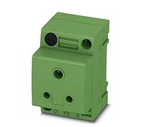 PHOENIX CONTACT 5 prese EO-D/UT/F/GN tipo D con attacco a vite, 250 V AC, 6 A, colore verde