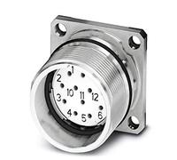 PHOENIX CONTACT circa-12S1N8A2S00 - Connettore per dispositivi, attacco a vite anteriore, filettatura M23, 12 poli, femmina, 25 mm x 25 mm, codifica N, 23.000 g