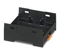 PHOENIX CONTACT EH 67.5 F-B/ABS BK9005 - Custodia per binari di supporto, base con blocco, forma piatta, larghezza 67,6 mm, altezza 75 mm, profondità 30,3 mm, confezione da 10 pezzi, colore: Nero