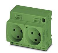 PHOENIX CONTACT EO-K/UT/LED/DUO/GN - Confezione da 2 prese a doppia presa, tipo K, attacco a vite, 134,620 g, colore: Verde