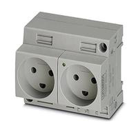 PHOENIX CONTACT EO-K/UT/LED/DUO - Presa doppia tipo K, attacco a vite, 134.500 g, colore: Grigio