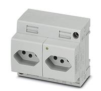 PHOENIX CONTACT EO-N/UT/LED/DUO - Presa doppia tipo N, attacco a vite, 140.600 g, colore: Grigio