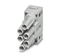 PHOENIX CONTACT HC-M-06P-CT-F - Modulo di contatto con 6 poli, 6 contatti di potenza, presa 500 V, 16 A, 0,5 mm²-4 mm², sezione connettore 8,740 g, grigio chiaro, 5 pezzi