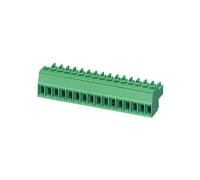PHOENIX CONTACT MC 1,5/2-ST-3,81 - Connettori per circuiti stampati, sezione nominale 1,5 mm², 2 connettori, MC 1,5/..-ST, serie di articoli 3,81 mm, colore: Verde