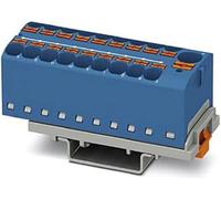 PHOENIX CONTACT PTFIX 10/18X4-NS35 - Blocco di distribuzione BU numero di collegamenti 19, sezione 0,5 mm² - 10 mm², AWG 20-6, larghezza 28,6 mm, confezione da 8 pezzi, colore: Blu