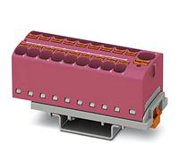 PHOENIX CONTACT PTFIX 10/18X4-NS35 PK - Blocco di giunzione, numero di connettori 19, sezione 0,5 mm² - 10 mm², AWG 20-6, larghezza 28,6 mm, confezione da 8 pezzi, colore: Rosa
