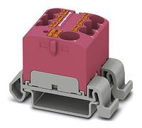 PHOENIX CONTACT PTFIX 10/6X4-NS35A PK - Blocco di distribuzione 57 A, sezione 7, sezione 0,5 mm²-10 mm², AWG 20-6, larghezza 27,9 mm, confezione da 8 pezzi, colore: Rosa