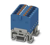 PHOENIX CONTACT PTFIX 12X1.5-NS15A BU - Blocco di distribuzione a ponte interno, 500 V, 17,5 A, numero di connessioni: 12, sezione trasversale 0,14 mm²-2,5 mm², AWG 26-14, larghezza 24,9 mm, blu, 20