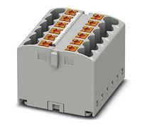 PHOENIX CONTACT PTFIX 12X2,5 GY - Blocco di distribuzione 450V 24A, numero di connettori 12, sezione 0,14 mm²-4 mm², AWG 26-12, larghezza 31,5 mm, altezza 21,7 mm, grigio, 8 pezzi