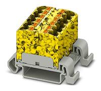 PHOENIX CONTACT PTFIX 12X4-NS35A-FE - Blocco di distribuzione con orientamento orizzontale, 800 V, 32 A, numero di porte 12, sezione 0,2 mm²-6 mm²