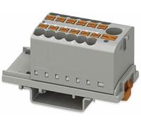 PHOENIX CONTACT PTFIX 6/12X2,5-NS35 GY - Blocco di distribuzione con orientamento verticale e alimentazione integrata, 690 V, 24 A, numero di porte 13, sezione 0,14 mm²-4 mm²