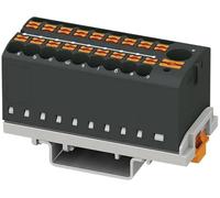 PHOENIX CONTACT PTFIX 6/18X2,5-NS35 BK - Blocco di distribuzione con orientamento verticale e alimentazione integrata, 690 V, 24 A, numero di porte 19, sezione 0,14 mm²-4 mm²