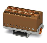 PHOENIX CONTACT PTFIX 6/18X2,5-NS35 BN - Blocco di distribuzione con orientamento verticale e alimentazione integrata, 690 V, 24 A, numero di porte 19, sezione 0,14 mm²-4 mm²