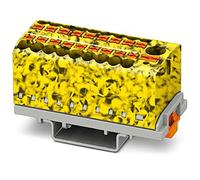 PHOENIX CONTACT PTFIX 6/18X2,5-NS35-FE - Blocco di distribuzione verticale con alimentazione integrata, 690 V, 24 A, numero di connettori 19, sezione trasversale 0,14 mm²-4 mm², 8 pezzi