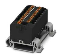 PHOENIX CONTACT PTFIX 6/18X2,5-NS35A BK - Blocco di distribuzione con orientamento orizzontale e alimentazione integrata, 690 V, 24 A, numero di porte 19, sezione 0,14 mm²-4 mm²