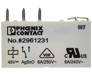 PHOENIX CONTACT REL-MR-48DC/21-10 relè in miniatura a innesto con contatto di potenza, 1 commutatore, tensione di ingresso 48 V DC, 10 pezzi
