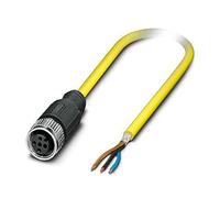 PHOENIX CONTACT SAC-3P-10.0-542/FS SH SCO BK - Cavo con sensore/attuatore, 3 poli, schermato, codifica A, lunghezza cavo 10 m, 22.220 g, colore: Giallo