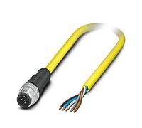 PHOENIX CONTACT SAC-5P-MS/10.0-542 SCO BK - Cavo a 5 poli, lunghezza cavo 10 m, 119.200 g, colore: Giallo