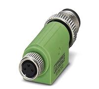 PHOENIX CONTACT SACC-MINMS-3CON-PG 9 - Connettore universale a 3 poli, connettore dritto 7-8" UNF, codifica A, attacco a vite, in zinco pressofuso, materiale zigrinato nichelato, raccordo per cavo Pg9