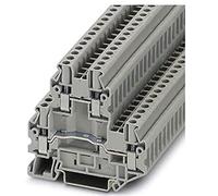 PHOENIX CONTACT UTTB 4-BE - Set di 50 morsetti per componenti per installazione di componenti, 4 numero di porte, AWG 26-10, sezione nominale 4 mm², colore: Grigio