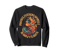 Phoenix Feathers Sparkle Christmas Mystical Creatures Felpa