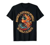 Phoenix Feathers Sparkle Christmas Mystical Creatures Maglietta