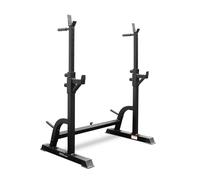 Phoenix Fitness Rastrelliera regolabile per squat - Supporto multifunzione per bilancieri con spotter e barre per esercizi di forza, panca e sollevamento pesi, con supporto per piastra per pesi per