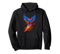 Phoenix Flames Fantasy Mitologia greca Tattoo Graphic Men Felpa con Cappuccio
