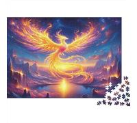 Phoenix Fuoco Uccello Puzzle 1000 Pezzi Adulti In cartone Resistente, Un Set Di Puzzle A Rompicapo Per Brain Training Puzzle, Ideale Per Arredo Parete, Enigma Del Regalo Di Natale 70x50cm/1000pcs