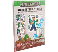 phoenix group AG Minecraft - Adesivi da parete, 6 fogli con personaggi Minecraft