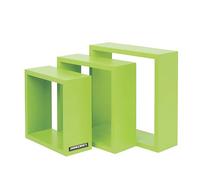 phoenix group AG Set di 3 mensole in legno, colore: verde