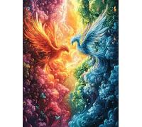 Phoenix in Garden Puzzle 1000 Pezzi Rilassamento Antistress Premium Wild Animals Fantasy Fairy Tale Rompicapo Pressione Ridotta Attività Mindfulness Rigenerazione Mentale1000 PCS