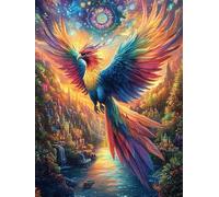Phoenix in Garden Puzzle 500 Pezzi Giochi Da Tavolo Per Serate Wild Animals Fantasy Fairy Tale Divertimento in Gruppo Rilassamento E Convivialità Regalo Per Amici 500 PCS