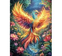 Phoenix in Garden Rompicapo 500 Pezzi Per Regalo Di Battesimo Cartone Spesso Per Bambini Wild Animals Fantasy Fairy Tale Tema Baby Per Attività Educativa Con Confezione Regalo Da Passatempo 500 PCS
