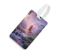 Phoenix is Flying Etichette per bagagli con carta d'identità, etichette resistenti per borse da viaggio, etichette impermeabili per valigie, zaini e custodie da viaggio, stile bianco