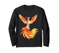 Phoenix Mitico Rinascita Rising Born Again Phoenix Firebird Maglia a Manica