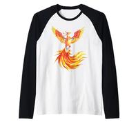 Phoenix Mitico Rinascita Rising Born Again Phoenix Firebird Maglia con Maniche Raglan