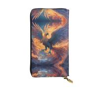 Phoenix Nirvana portafoglio in pelle con cerniera, 19,1 x 10,4 cm, pochette lunga più scomparti e grande capacità, un buon regalo per gli amici
