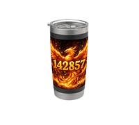 Phoenix Numero Nato Da Seven 142857 Bicchiere termico in acciaio inox doppia parete