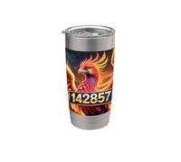 Phoenix Numero Nato Da Seven 142857 Bicchiere termico in acciaio inox doppia parete