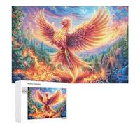 Phoenix Over Burning Castle Puzzle 1000 Pezzi Per Adolescenti 14+ Gioco Educativo Pratica Del Ragionamento Regalo Per Studio 1000 PCS