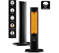 Phönix PCH-2000T - Radiatore a infrarossi, in carbonio, IP44, per interni ed esterni, 2000 Watt, termostato, copertura di copertura, alloggiamento in alluminio, protezione contro il ribaltamento