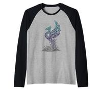 Phoenix per la prevenzione del suicidio Teal Purple Rebirth Maglia con Maniche Raglan