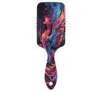 Phoenix - Pettine antistatico con cuscino per capelli circondato da fiamme, da donna