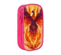 Phoenix - Pratico astuccio con stampa a più scomparti, per ufficio, viaggi, scuola, arte e uso quotidiano, rosa, Taglia unica, Con tasca per il