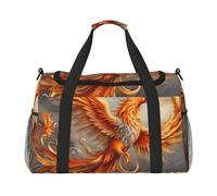 Phoenix Print - Borsa a mano pieghevole di grande capacità, per viaggi di fine settimana in aereo