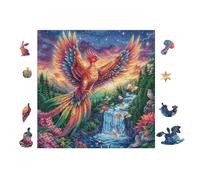 Phoenix Rainbow Wings Puzzle 100 Pezzi Per Arredamento Domestico Cartone Riciclato Ecologico Tema Natura Per Tutta La Casa Con Cornice Inclusa Migliore Vendita 28x28cm