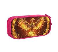 Phoenix Rising - Astuccio per ragazzi e ragazze, grande, per penne, cancelleria, per scuola, ufficio, borsa per trucchi con cerniera, Blu, 21x5x10.5cm, Astuccio per trucchi